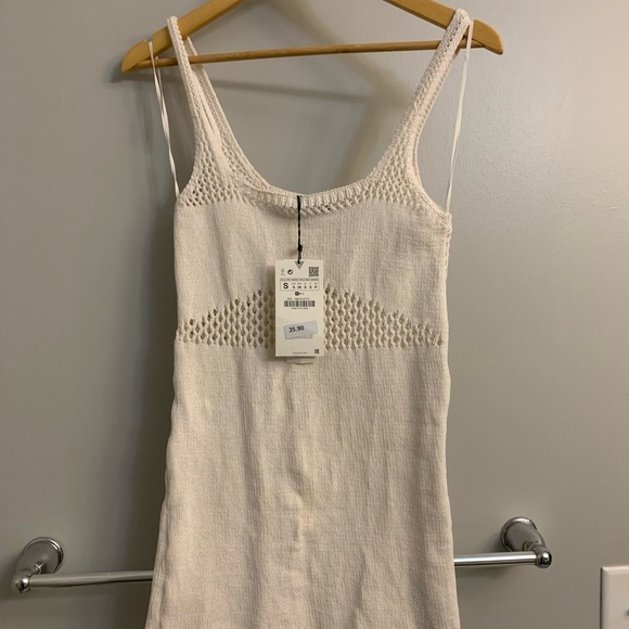 Zara Dresses & Skirts - ZARA Knitted Crème Dress
